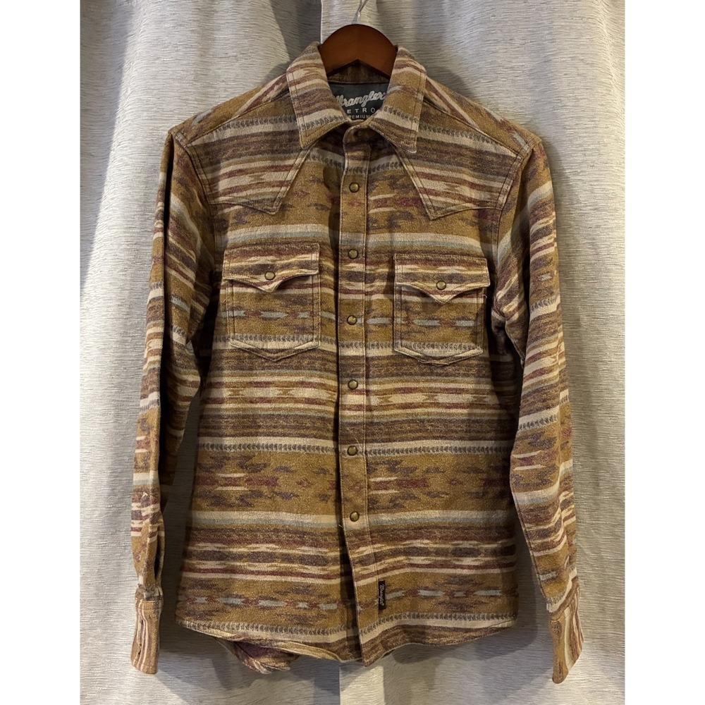 Wrangler Retro Premium Men's Long Sleeve Snap Front Southwestern Size Small